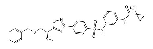 (R)-N-(3-((4-(5-(1-amino-2-(benzylthio)ethyl)-1,2,4-oxadiazol-3-yl)phenyl)sulfonamido)phenyl)-1-methylcyclopropane-1-carboxamide CAS:497170-65-7 manufacturer & supplier