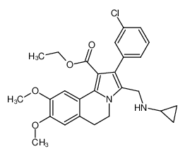 ethyl 2-(3-chlorophenyl)-3-((cyclopropylamino)methyl)-8,9-dimethoxy-5,6-dihydropyrrolo[2,1-a]isoquinoline-1-carboxylate CAS:497234-66-9 manufacturer & supplier