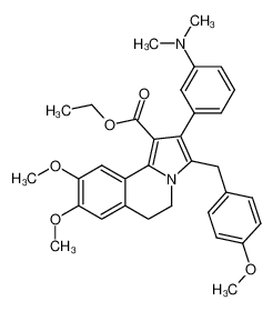 ethyl 2-(3-(dimethylamino)phenyl)-8,9-dimethoxy-3-(4-methoxybenzyl)-5,6-dihydropyrrolo[2,1-a]isoquinoline-1-carboxylate CAS:497234-81-8 manufacturer & supplier