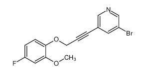 Pyridine, 3-bromo-5-[3-(4-fluoro-2-methoxyphenoxy)-1-propynyl]- CAS:497243-09-1 manufacturer & supplier