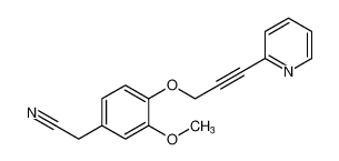 Benzeneacetonitrile, 3-methoxy-4-[[3-(2-pyridinyl)-2-propynyl]oxy]- CAS:497243-38-6 manufacturer & supplier