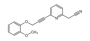 2-Pyridineacetonitrile, 6-[3-(2-methoxyphenoxy)-1-propynyl]- CAS:497243-48-8 manufacturer & supplier