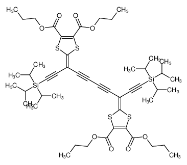 1,3-Dithiole-4,5-dicarboxylic acid,2,2'-[1,6-bis[[tris(1-methylethyl)silyl]ethynyl]-2,4-hexadiyne-1,6-diylidene]bis-, tetrapropyl ester CAS:497251-72-6 manufacturer & supplier