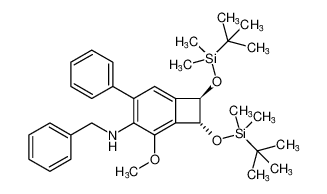 Bicyclo[4.2.0]octa-1,3,5-trien-3-amine,7,8-bis[[(1,1-dimethylethyl)dimethylsilyl]oxy]-2-methoxy-4-phenyl-N-(phenylmethyl)-, (7R,8R)-rel- CAS:497257-46-2 manufacturer & supplier