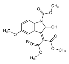 dimethyl 2-(4-bromo-1-carbomethoxy-2-hydroxy-5-methoxy-1,2-dihydroindol-3-ylidene)malonate CAS:497258-45-4 manufacturer & supplier