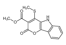 4-methylsulfanyl-2-oxo-2,5-dihydro-pyrano[3,2-b]indole-3-carboxylic acid methyl ester CAS:49772-35-2 manufacturer & supplier