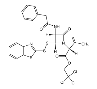 (R)-2-[(2R)-2r-benzothiazol-2-yldisulfanyl-4-oxo-3c-(2-phenyl-acetylamino)-azetidin-1-yl]-3-methyl-but-3-enoic acid 2,2,2-trichloro-ethyl ester CAS:49780-34-9 manufacturer & supplier