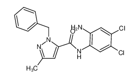 2-Benzyl-5-methyl-2H-pyrazole-3-carboxylic acid (2-amino-4,5-dichloro-phenyl)-amide CAS:497825-63-5 manufacturer & supplier