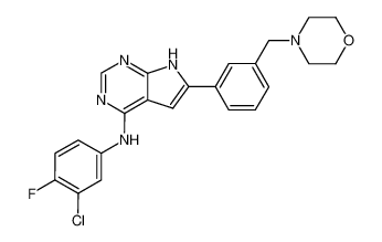 (3-chloro-4-fluoro-phenyl)-[6-(3-morpholin-4-ylmethyl-phenyl)-7H-pyrrolo[2,3-d]pyrimidin-4-yl]-amine CAS:497839-96-0 manufacturer & supplier