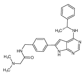 2-dimethylamino-N-{4-[4-((R)-1-phenyl-ethylamino)-7H-pyrrolo[2,3-d]pyrimidin-6-yl]-benzyl}-acetamide CAS:497840-01-4 manufacturer & supplier