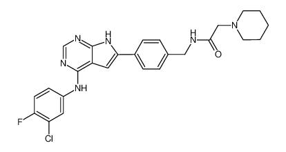 N-{4-[4-(3-chloro-4-fluoro-phenylamino)-7H-pyrrolo[2,3-d]pyrimidin-6-yl]-benzyl}-2-piperidin-1-yl-acetamide CAS:497840-11-6 manufacturer & supplier