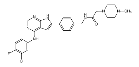 N-{4-[4-(3-chloro-4-fluoro-phenylamino)-7H-pyrrolo[2,3-d]pyrimidin-6-yl]-benzyl}-2-(4-methyl-piperazin-1-yl)-acetamide CAS:497840-13-8 manufacturer & supplier