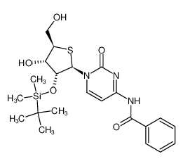 N4-benzoyl-1-[2-O-(tert-butyldimethylsilyl)-4-thio-β-D-ribofuranosyl]cytosine CAS:497847-37-7 manufacturer & supplier