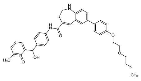 7-[4-(2-butoxyethoxy)phenyl]-N-{4-[hydroxy(6-methyl-1-oxidopyridin-2-yl)methyl]phenyl}-2,3-dihydro-1H-1-benzazepine-4-carboxamide CAS:497849-94-2 manufacturer & supplier