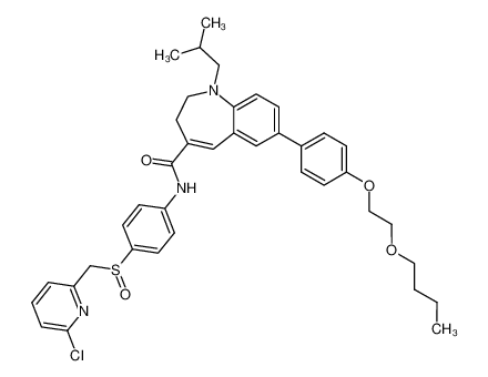 7-[4-(2-butoxyethoxy)phenyl]-N-[4-[[(6-chloro-2-pyridinyl)methyl]sulfinyl]phenyl]-1-isobutyl-2,3-dihydro-1-benzazepine-4-carboxamide CAS:497851-13-5 manufacturer & supplier