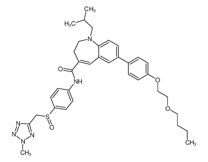 7-[4-(2-butoxyethoxy)phenyl]-1-isobutyl-N-[4-[[(2-methyltetrazol-5-yl)methyl]sulfinyl]phenyl]-2,3-dihydro-1-benzazepine-4-carboxamide CAS:497851-29-3 manufacturer & supplier