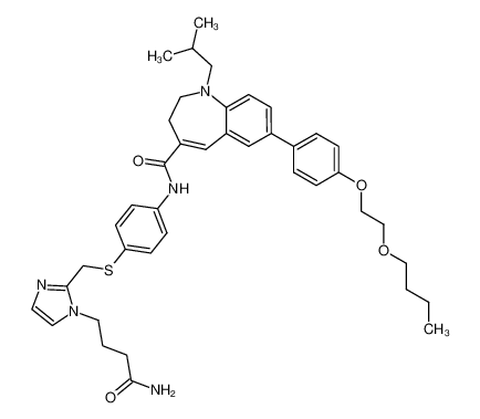 N-[4-[[[1-(4-amino-4-oxobutyl)-1H-imidazol-2-yl]methyl]thio]phenyl]-7-[4-(2-butoxyethoxy)phenyl]-1-isobutyl-2,3-dihydro-1H-1-benzazepine-4-carboxamide CAS:497854-13-4 manufacturer & supplier