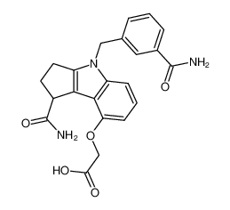 2-((1-carbamoyl-4-(3-carbamoylbenzyl)-1,2,3,4-tetrahydrocyclopenta[b]indol-8-yl)oxy)acetic acid CAS:497856-83-4 manufacturer & supplier