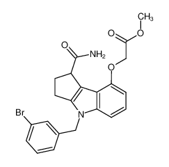 methyl 2-((4-(3-bromobenzyl)-1-carbamoyl-1,2,3,4-tetrahydrocyclopenta[b]indol-8-yl)oxy)acetate CAS:497857-49-5 manufacturer & supplier