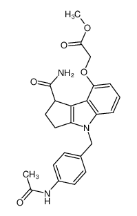 methyl 2-((4-(4-acetamidobenzyl)-1-carbamoyl-1,2,3,4-tetrahydrocyclopenta[b]indol-8-yl)oxy)acetate CAS:497857-56-4 manufacturer & supplier