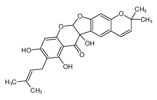 5b,7,9-trihydroxy-2,2-dimethyl-8-(3-methylbut-2-en-1-yl)-5b,11a-dihydro-2H,6H-furo[2,3-b:4,5-g']dichromen-6-one CAS:497858-69-2 manufacturer & supplier