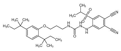 N-(3-(2,5-di-tert-pentylphenoxy)propyl)-2-(4,5-dicyano-2-(isopropylsulfonyl)phenyl)hydrazine-1-carboxamide CAS:497860-91-0 manufacturer & supplier