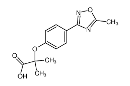 2-methyl-2-[4-(5-methyl-[1,2,4]oxadiazol-3-yl)-phenoxy]-propionic acid CAS:49787-07-7 manufacturer & supplier