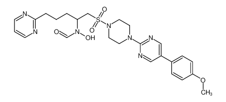 N-hydroxy-N-(1-((4-(5-(4-methoxyphenyl)pyrimidin-2-yl)piperazin-1-yl)sulfonyl)-5-(pyrimidin-2-yl)pentan-2-yl)formamide CAS:497923-30-5 manufacturer & supplier