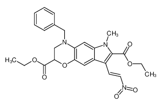 diethyl 4-benzyl-6-methyl-8-[(E)-nitroethenyl]-2,3,4,6-tetrahydro[1,4]oxazino[2,3-f]indole-2,7-dicarboxylate CAS:497945-86-5 manufacturer & supplier