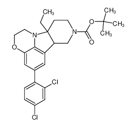 tert-butyl-5-(2,4-dichlorophenyl)-10a-ethyl-1,2,6b,7,8,9,10,10a-octahydro[1,4]oxazino[2,3,4-hi]pyrido[4,3-b]indole-8(7H)-carboxylate CAS:497955-86-9 manufacturer & supplier