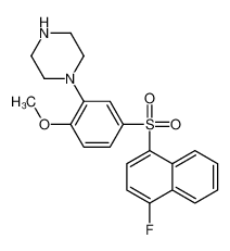 1-[5-(4-fluoronaphthalen-1-yl)sulfonyl-2-methoxyphenyl]piperazine CAS:497957-11-6 manufacturer & supplier