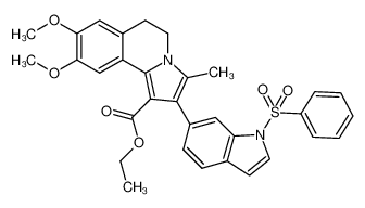 ethyl 8,9-dimethoxy-3-methyl-2-(1-(phenylsulfonyl)-1H-indol-6-yl)-5,6-dihydropyrrolo[2,1-a]isoquinoline-1-carboxylate CAS:497962-20-6 manufacturer & supplier