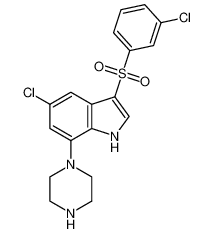 1H-Indole, 5-chloro-3-[(3-chlorophenyl)sulfonyl]-7-(1-piperazinyl)- CAS:497963-86-7 manufacturer & supplier