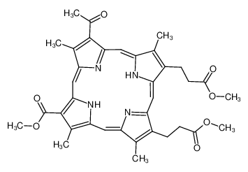 17-acetyl-8,12-bis-(2-methoxycarbonyl-ethyl)-3,7,13,18-tetramethyl-21H,23H-porphine-2-carboxylic acid methyl ester CAS:49809-65-6 manufacturer & supplier