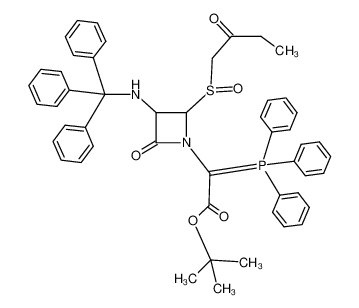 [2-Oxo-4-(2-oxo-butane-1-sulfinyl)-3-(trityl-amino)-azetidin-1-yl]-(triphenyl-λ5-phosphanylidene)-acetic acid tert-butyl ester CAS:49825-05-0 manufacturer & supplier