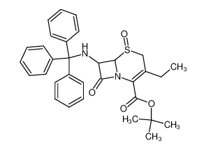 (6R)-3-ethyl-5ξ,8-dioxo-7t-tritylamino-(6rH)-5λ4-thia-1-aza-bicyclo[4.2.0]oct-2-ene-2-carboxylic acid tert-butyl ester CAS:49825-06-1 manufacturer & supplier