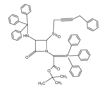 4-(4-phenylbut-2-ynylsulphinyl)-1-(1-tert-butoxy carbonyl-1-triphenylphosphoranylidenemethyl)-3-triphenylmethylamino-azetidin-2-one CAS:49825-59-4 manufacturer & supplier