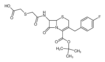 (6R)-7t-(2-carboxymethylsulfanyl-acetylamino)-3-(4-fluoro-benzyl)-8-oxo-(6rH)-5-thia-1-aza-bicyclo[4.2.0]oct-2-ene-2-carboxylic acid tert-butyl ester CAS:49825-77-6 manufacturer & supplier