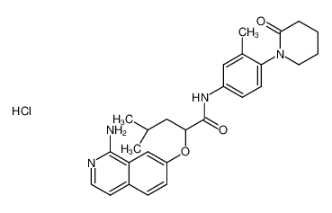 2-((1-aminoisoquinolin-7-yl)oxy)-4-methyl-N-(3-methyl-4-(2-oxopiperidin-1-yl)phenyl)pentanamide hydrochloride CAS:498540-88-8 manufacturer & supplier