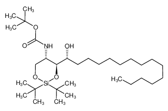 (2S,3S,4R)-2-N-tert-butoxycarbonyla-mino-1,3-O-di-(tert-butyl)silanediyl-1,3,4-octadecanetriol CAS:498541-30-3 manufacturer & supplier