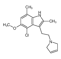 4-Chloro-3-[2-(2,5-dihydro-pyrrol-1-yl)-ethyl]-5-methoxy-2,7-dimethyl-1H-indole CAS:49864-13-3 manufacturer & supplier