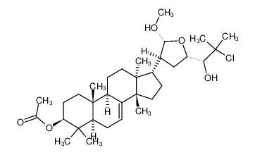 (3S,5R,9R,10R,13S,14S,17S)-17-((3S)-5-(2-chloro-1-hydroxy-2-methylpropyl)-2-methoxytetrahydrofuran-3-yl)-4,4,10,13,14-pentamethyl-2,3,4,5,6,9,10,11,12,13,14,15,16,17-tetradecahydro-1H-cyclopenta[a]phenanthren-3-yl acetate CAS:4988-95-8 manuf