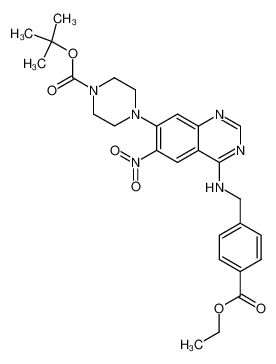 7-[1-(4-tert-butoxycarbonyl)piperazino]-4-(4-ethoxycarbonylbenzylamino)-6-nitroquinazoline CAS:499123-85-2 manufacturer & supplier