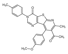 Pyrido[3',2':4,5]thieno[3,2-d]pyrimidin-4(3H)-one,8-acetyl-9-(4-methoxyphenyl)-7-methyl-3-(4-methylphenyl)- CAS:499142-39-1 manufacturer & supplier