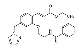 (2E)-3-(2-(2-(benzoylamino)ethoxy)-4-(pyrazol-1-ylmethyl)phenyl)-2-propenic acid ethyl ester CAS:499143-56-5 manufacturer & supplier