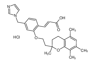 (2E)-3-(2-(2-(2,5,7,8-tetramethylchroman-2-yl)ethoxy)-4-(imidazol-1-ylmethyl)phenyl)-2-propenoic acid hydrochloride CAS:499143-65-6 manufacturer & supplier