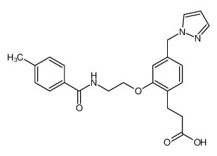 3-(2-(2-(4-methylbenzoylamino)ethoxy)-4-(pyrazol-1-ylmethyl)phenyl)propanoic acid CAS:499145-00-5 manufacturer & supplier