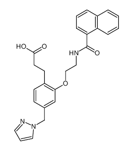 3-(2-(2-(naphthalen-1-ylcarbonylamino)ethoxy)-4-(pyrazol-1-ylmethyl)phenyl)propanoic acid CAS:499145-01-6 manufacturer & supplier