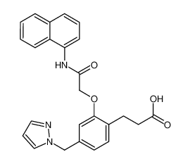 3-(2-(naphthalen-1-ylcarbamoylmethoxy)-4-(pyrazol-1-ylmethyl)phenyl)propanoic acid CAS:499145-08-3 manufacturer & supplier