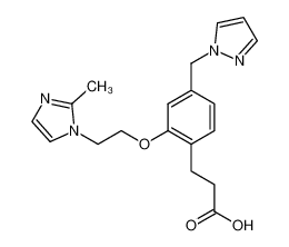 3-(2-(2-(2-methylimidazol-1-yl)ethoxy)-4-(pyrazol-1-ylmethyl)phenyl)propanoic acid CAS:499145-45-8 manufacturer & supplier